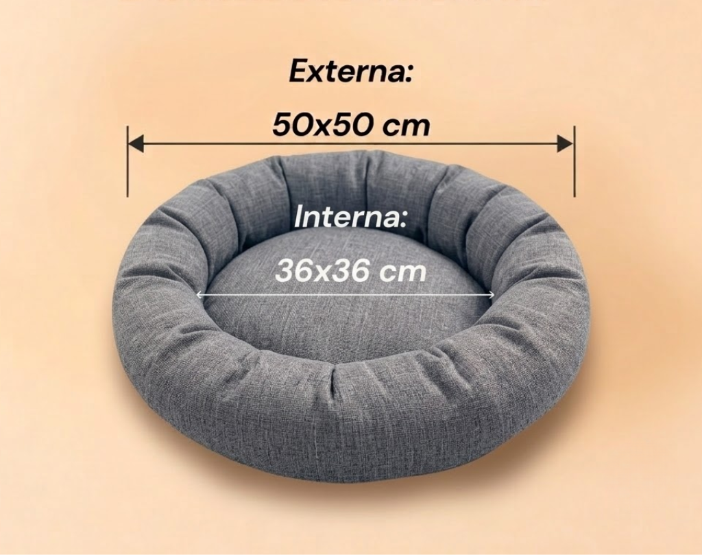 Cama Caminha Pet Linho 50x50cm
