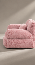 Sofá Pet De Pelúcia Rosa