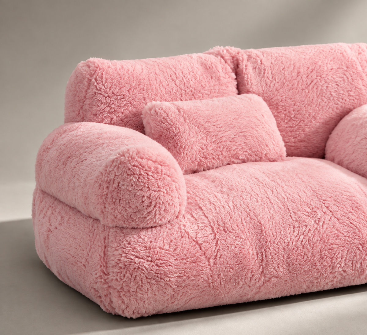 Sofá Pet De Pelúcia Rosa