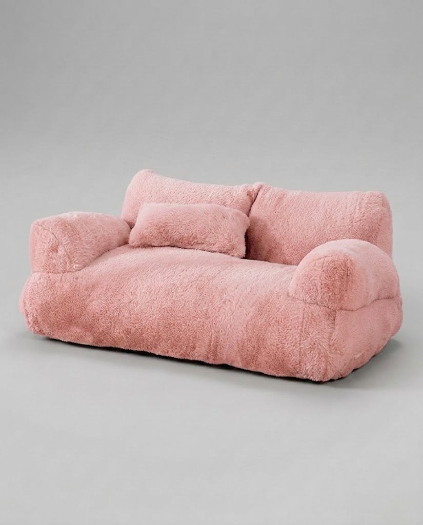 Sofá Pet De Pelúcia Rosa