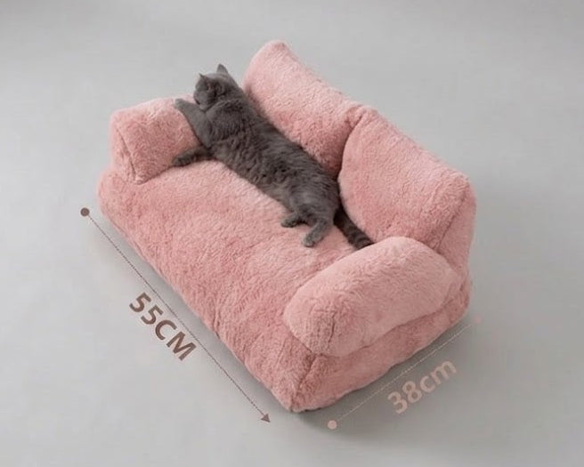 Sofá Pet De Pelúcia Rosa